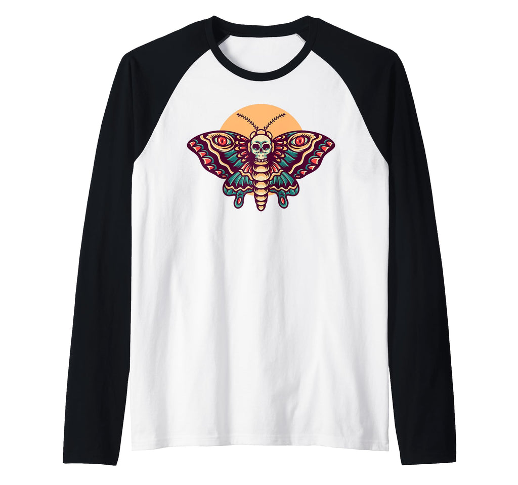 Skull Antisocial Butterfly Raglan Sweatshirt - Streetwear Style Men Women - T-Shirt, Sweatshirt, Hoodie