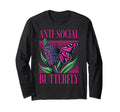 Anti Social Butterfly Funny Awkward T-Shirt - Fun Novelty Design Men Women - T-Shirt, Sweatshirt, Hoodie