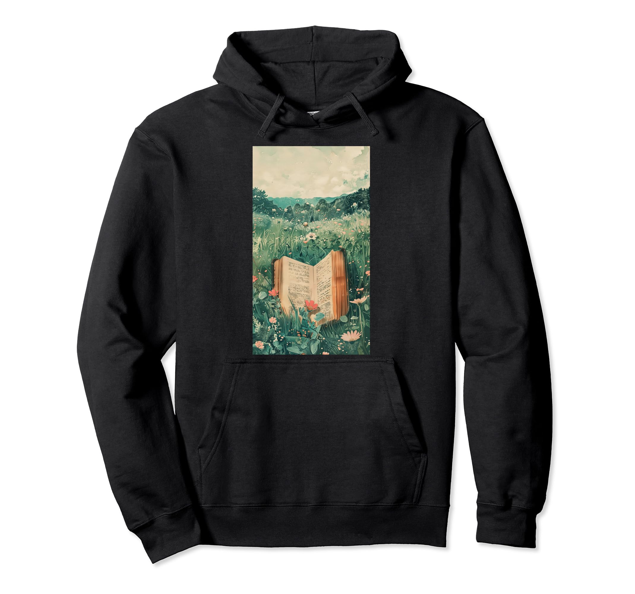 Watercolor Book Book Nature Hoodie - Unique Graphic Men Women - T-Shirt, Sweatshirt, Hoodie
