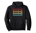 Baseball Typography Baseball Hoodie - Graphic Print for Adults - T-Shirt, Sweatshirt, Hoodie