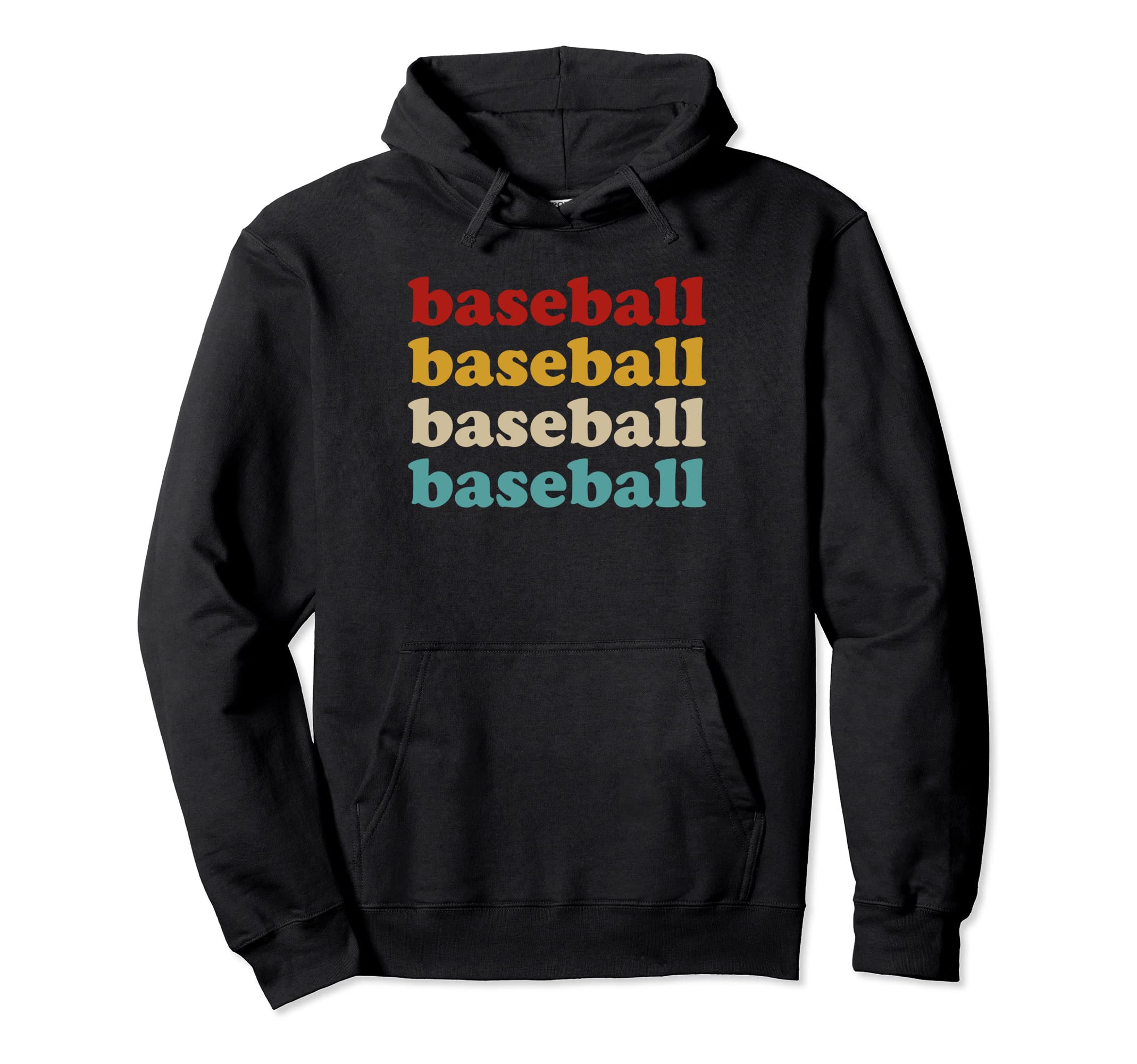 Baseball Typography Baseball Hoodie - Graphic Print for Adults - T-Shirt, Sweatshirt, Hoodie