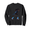 Roller Skating Afro Roller Skates Sweatshirt - Graphic Print Men Women - T-Shirt, Sweatshirt, Hoodie