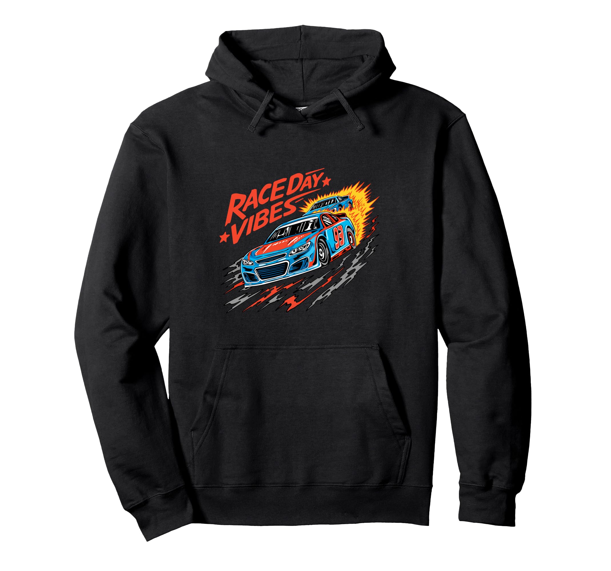 Race Day Vibes Racing Cars Motorsport Hoodie - Trendy Graphic Men Women - T-Shirt, Sweatshirt, Hoodie