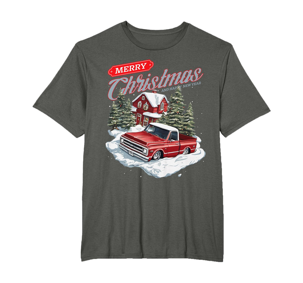 Merry C10 Truck C10 Holiday T-Shirt - Minimalist Print Unisex - T-Shirt, Sweatshirt, Hoodie