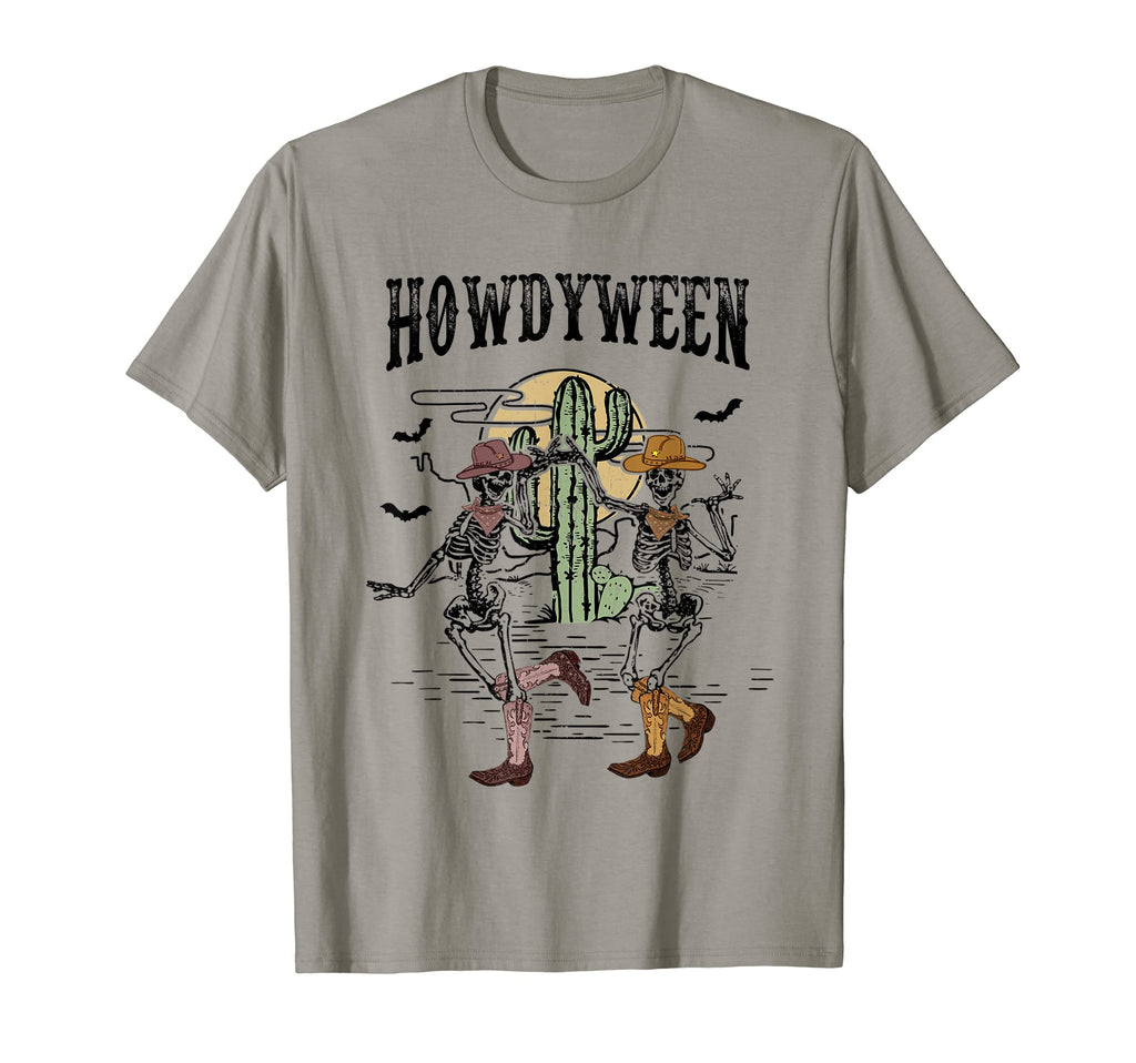 Howdy Desert Dancing Skeleton Cowboy T-Shirt - Novelty Apparel Unisex - T-Shirt, Sweatshirt, Hoodie
