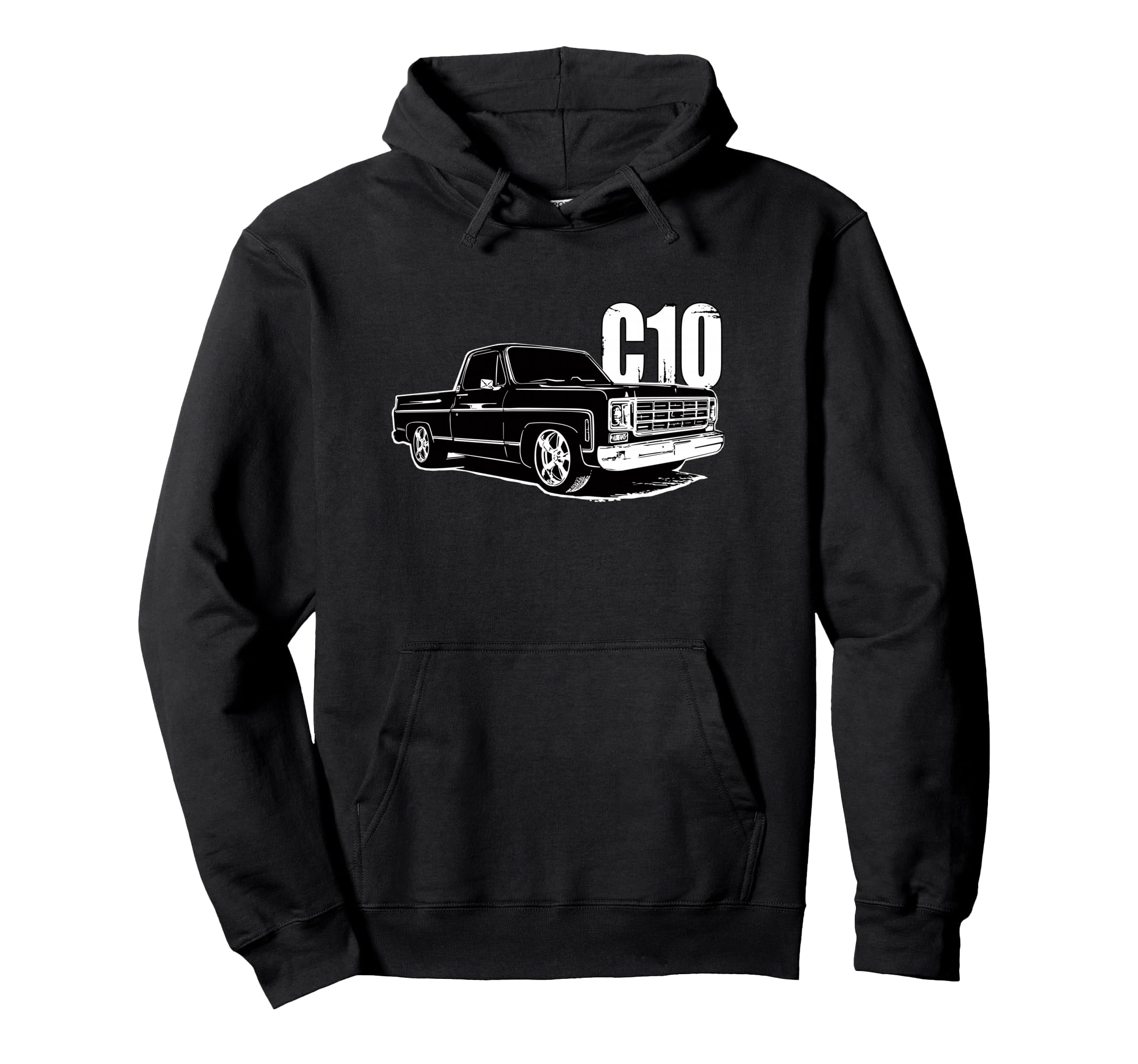 C 10 Square Body Lowered Truck Or Car Hoodie - Graphic Print for Adults - T-Shirt, Sweatshirt, Hoodie