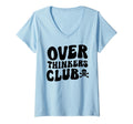 Womens Overthinkers Club V Neck T-Shirt - Novelty Apparel Unisex - T-Shirt, Sweatshirt, Hoodie