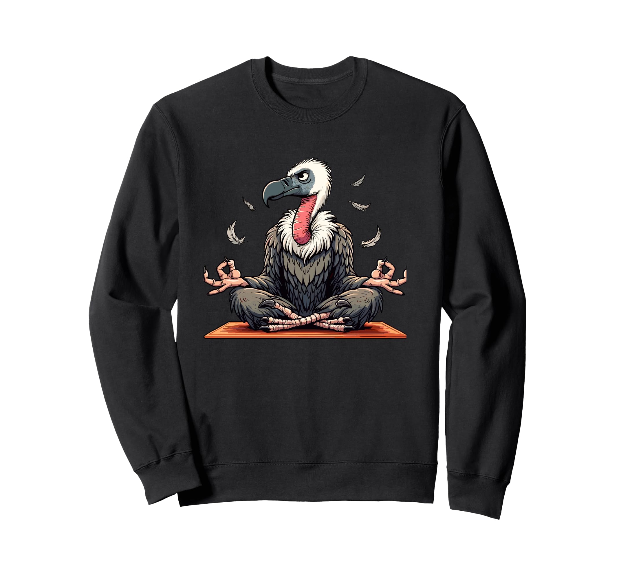Meditation Vulture Yoga Pose Relaxing Sweatshirt - Graphic Print Unisex - T-Shirt, Sweatshirt, Hoodie