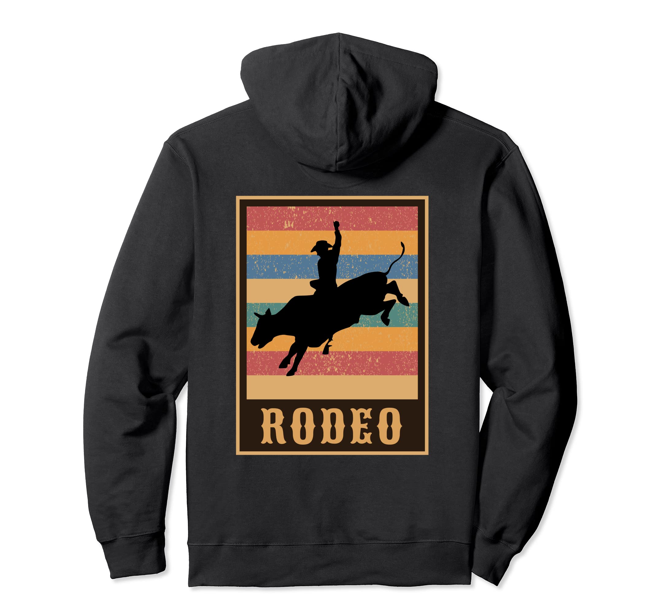 Bull Riding Western Hoodie - Novelty Apparel for Adults - T-Shirt, Sweatshirt, Hoodie