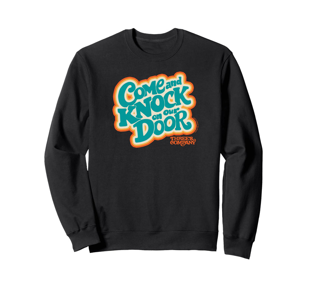 Threes Company Come And Knock Our Sweatshirt - Aesthetic Graphic Men Women - T-Shirt, Sweatshirt, Hoodie