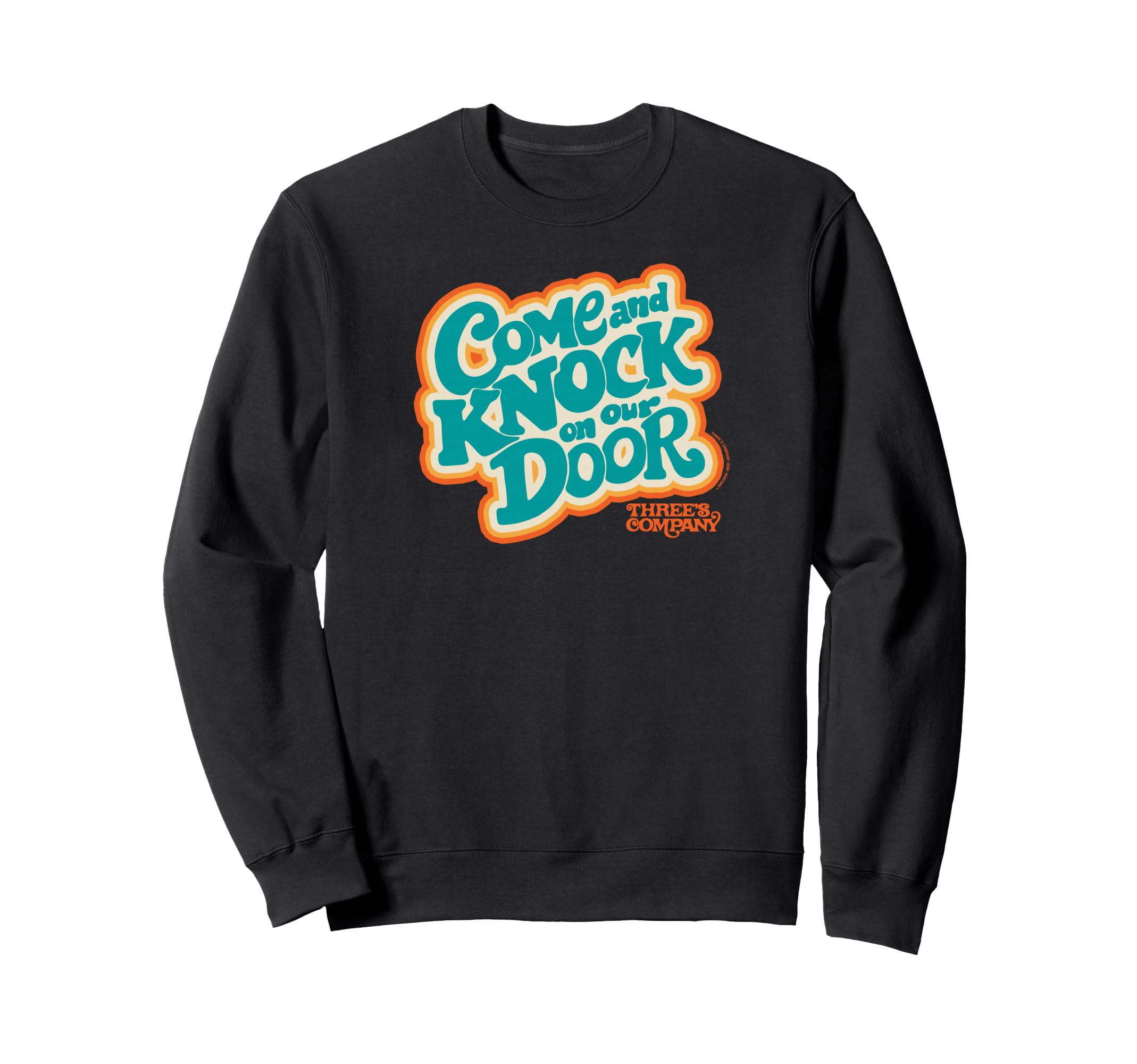 Threes Company Come And Knock Our Sweatshirt - Aesthetic Graphic Men Women - T-Shirt, Sweatshirt, Hoodie