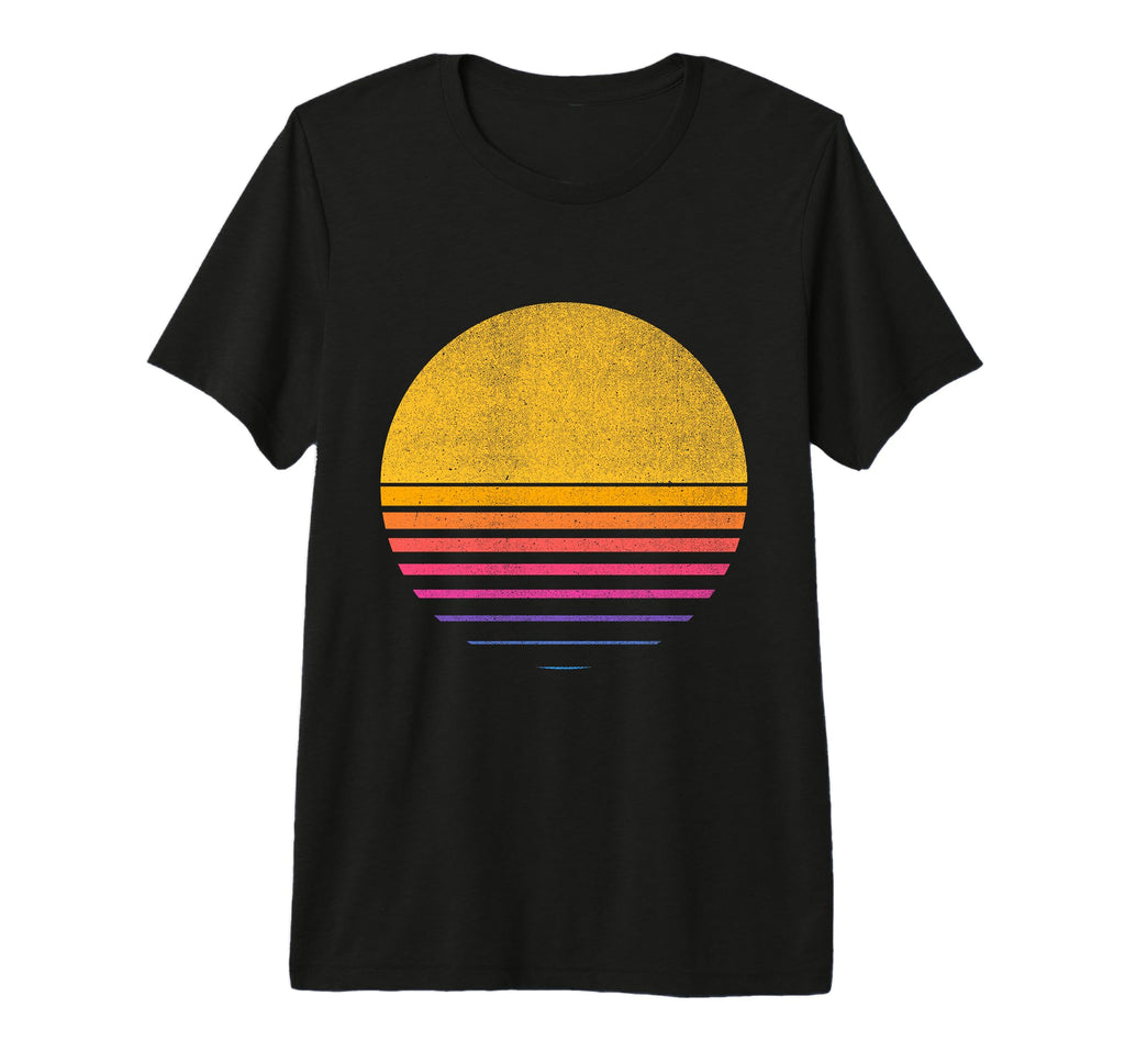 Fade 80S Sunset Tri Blend T-Shirt - Custom Art Print for Adults - T-Shirt, Sweatshirt, Hoodie