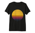 Fade 80S Sunset Tri Blend T-Shirt - Custom Art Print for Adults - T-Shirt, Sweatshirt, Hoodie