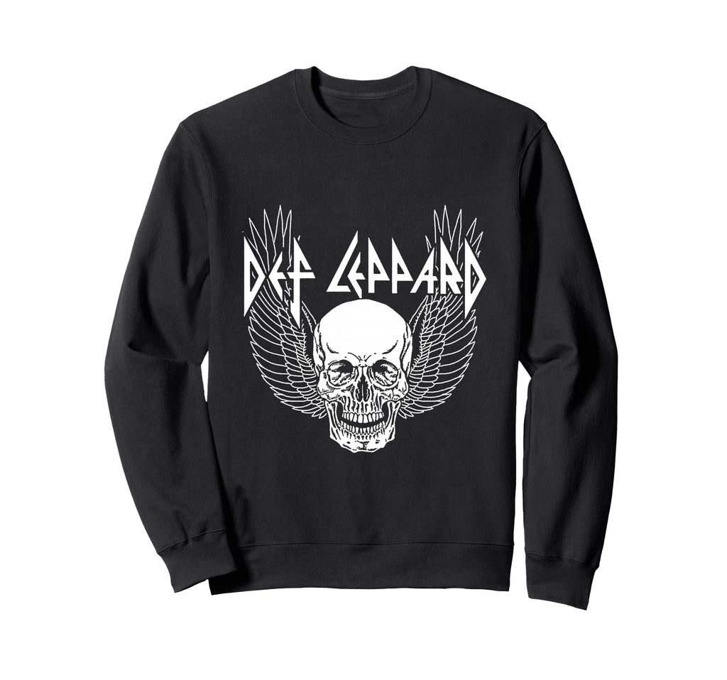 Def Leppard Winged Skull Sweatshirt - Novelty Apparel Unisex - T-Shirt, Sweatshirt, Hoodie