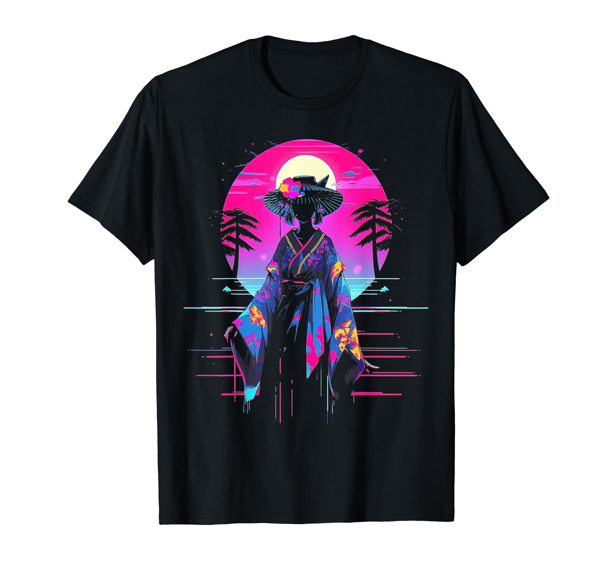 Vaporwave Geisha 80S Synthwave 17 T-Shirt - Streetwear Style Men Women - T-Shirt, Sweatshirt, Hoodie
