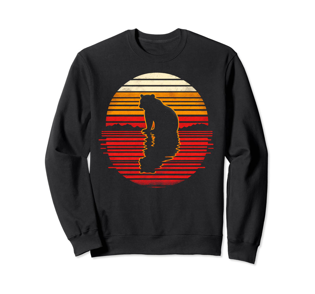 Sun Bear Sunset Safari 70S Sweatshirt - Streetwear Style for Adults - T-Shirt, Sweatshirt, Hoodie