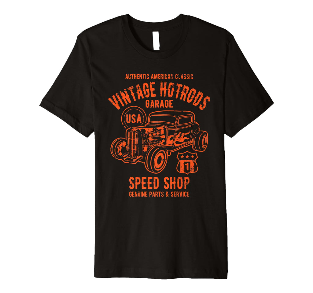 Speed Shop Hotrod Car Distressed T-Shirt - Casual Everyday Wear for Adults - T-Shirt, Sweatshirt, Hoodie
