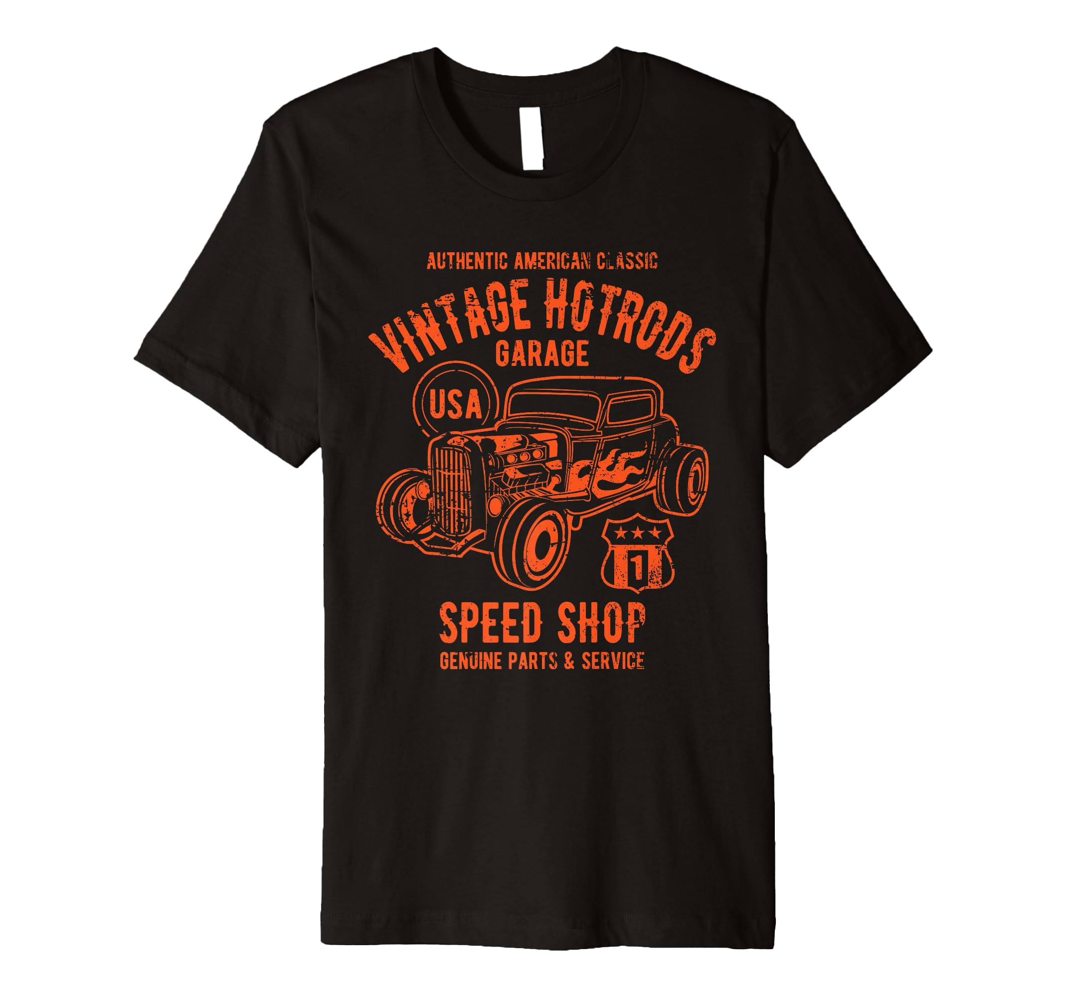Speed Shop Hotrod Car Distressed T-Shirt - Casual Everyday Wear for Adults - T-Shirt, Sweatshirt, Hoodie