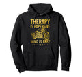 Motorcycle Therapy Is Expensive Wind Is Hoodie - Unique Graphic for Adults - T-Shirt, Sweatshirt, Hoodie