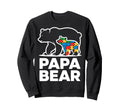 Autism Dad Papa Bear Autistic Sweatshirt - Novelty Apparel for Adults - T-Shirt, Sweatshirt, Hoodie