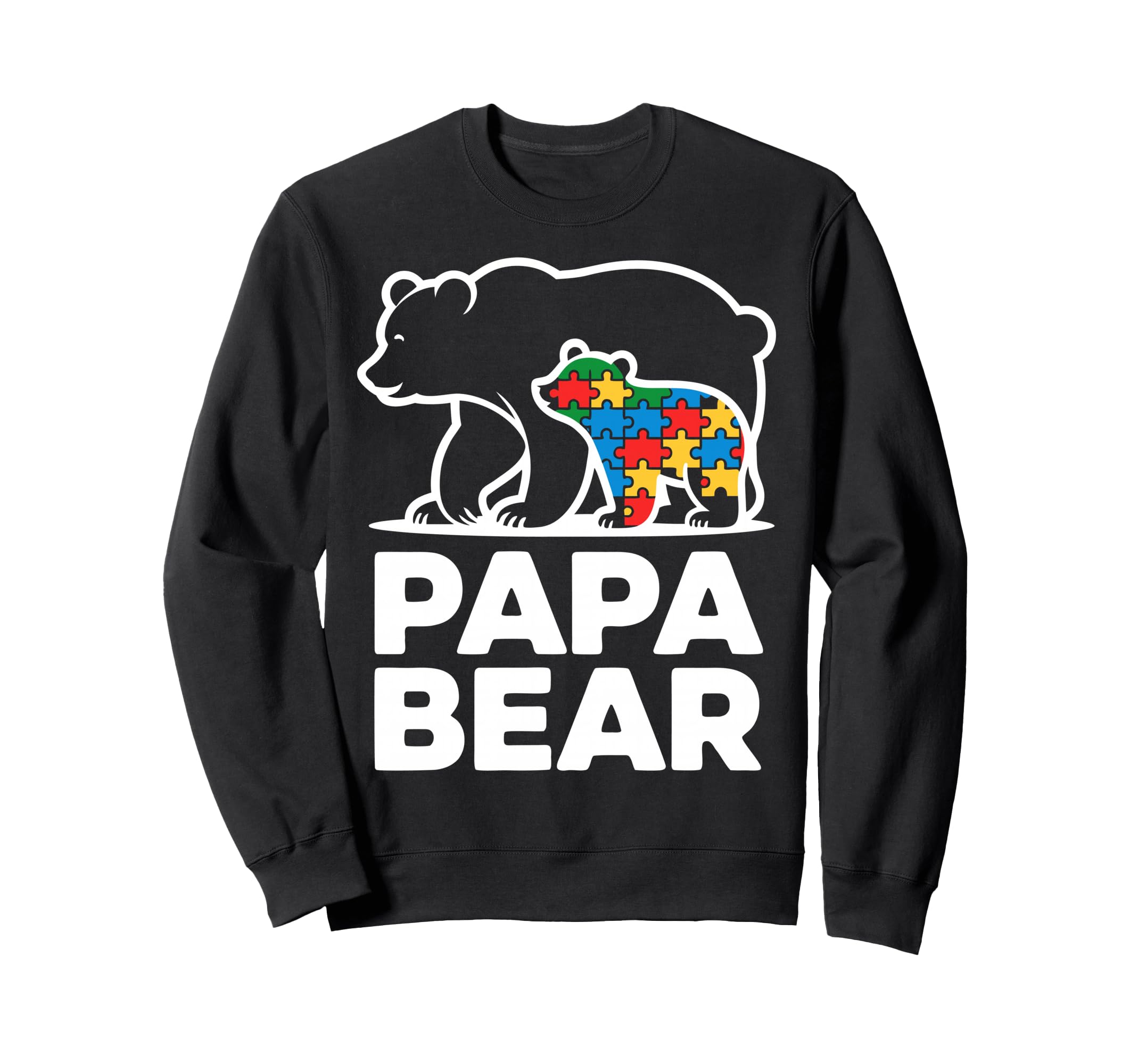 Autism Dad Papa Bear Autistic Sweatshirt - Novelty Apparel for Adults - T-Shirt, Sweatshirt, Hoodie