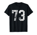 73 Distressed Number Birthday Lucky T-Shirt - Trendy Graphic for Adults - T-Shirt, Sweatshirt, Hoodie