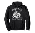 Since 1975 Motorcycle Old Balls Club Hoodie - Graphic Print for Adults - T-Shirt, Sweatshirt, Hoodie