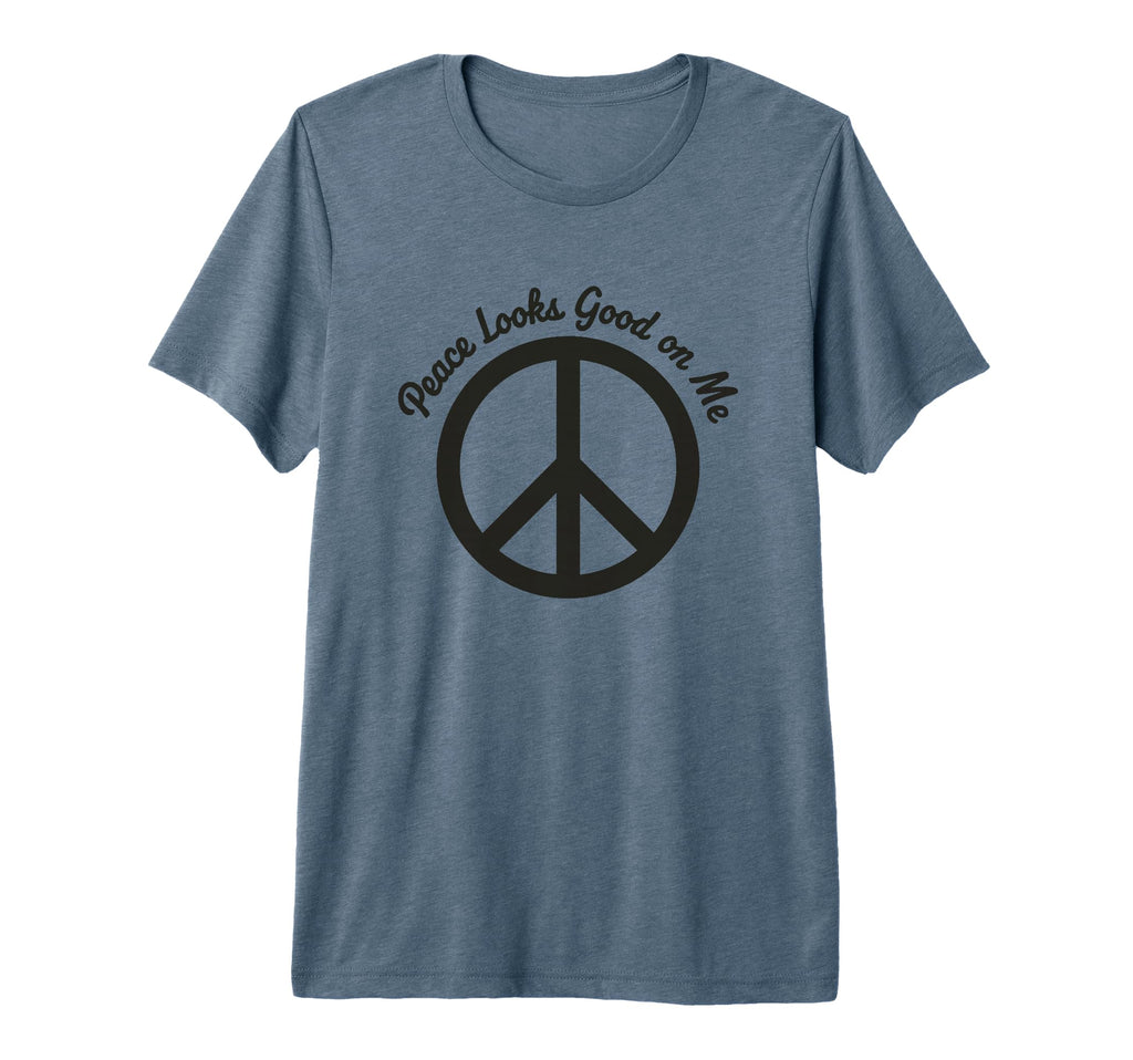 Peace Looks Good Me Self Care Peace Sign T-Shirt - Minimalist Print Unisex - T-Shirt, Sweatshirt, Hoodie