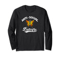 Anti Social Butterfly Shy Introvert T-Shirt - Aesthetic Graphic Unisex - T-Shirt, Sweatshirt, Hoodie