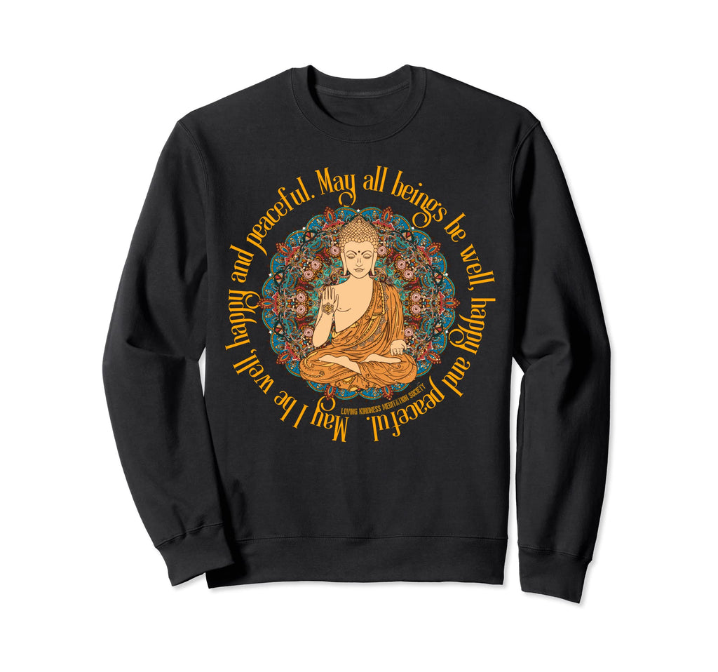 Buddha Mindfulness Buddhist Sweatshirt - Minimalist Print for Adults - T-Shirt, Sweatshirt, Hoodie