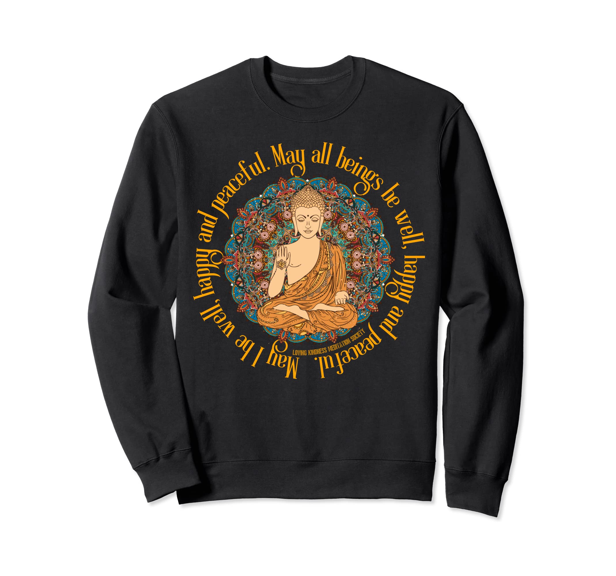 Buddha Mindfulness Buddhist Sweatshirt - Minimalist Print for Adults - T-Shirt, Sweatshirt, Hoodie