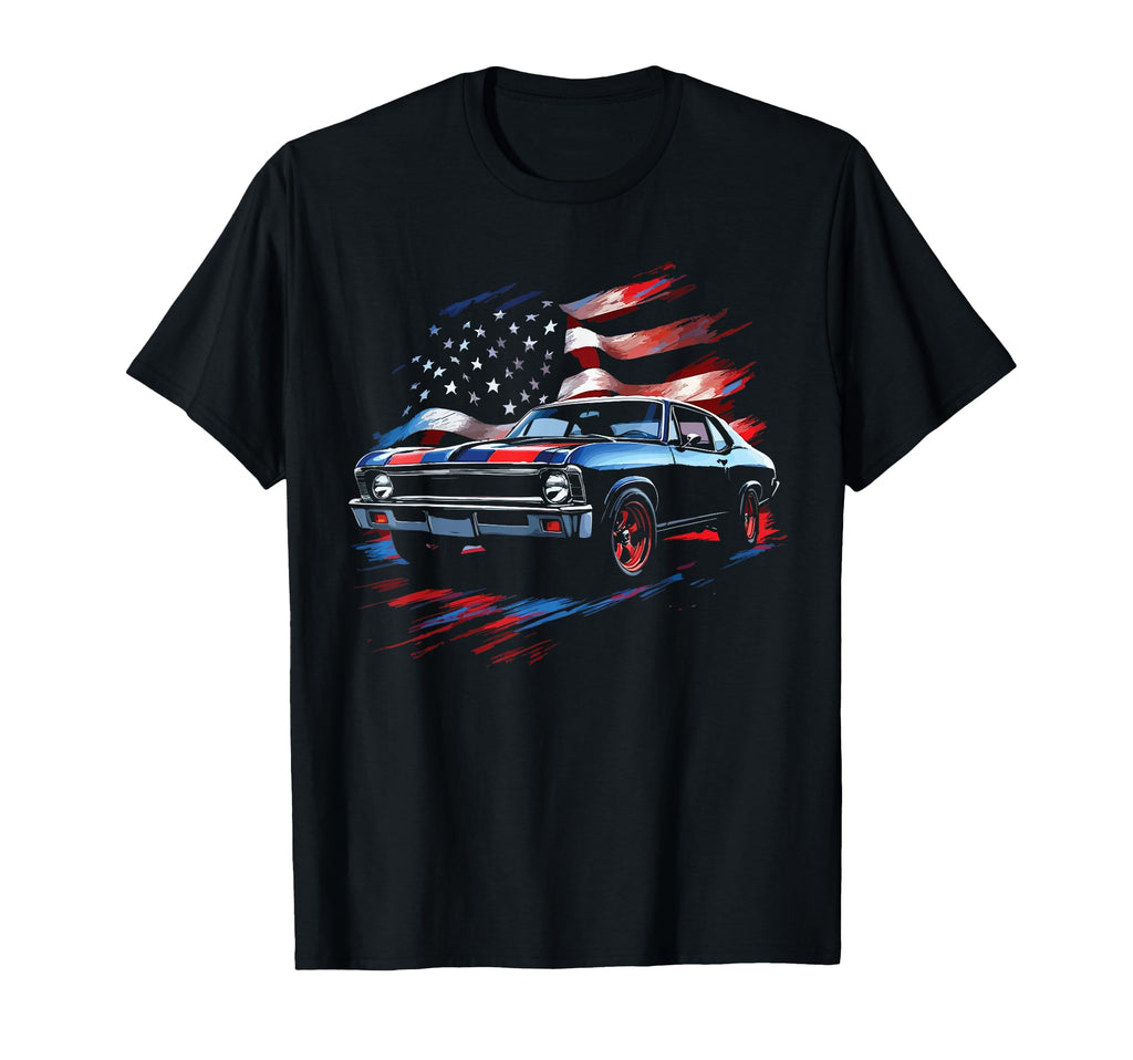 1968 Nova Ss Patriotic American Flag T-Shirt - Streetwear Style Men Women - T-Shirt, Sweatshirt, Hoodie