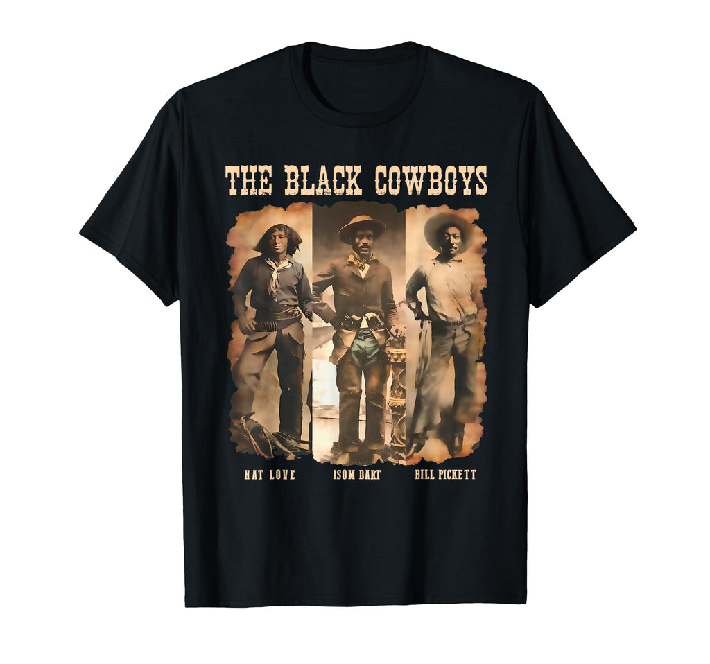Black Cowboy Western Rodeo Melanin T-Shirt - Novelty Apparel for Adults - T-Shirt, Sweatshirt, Hoodie