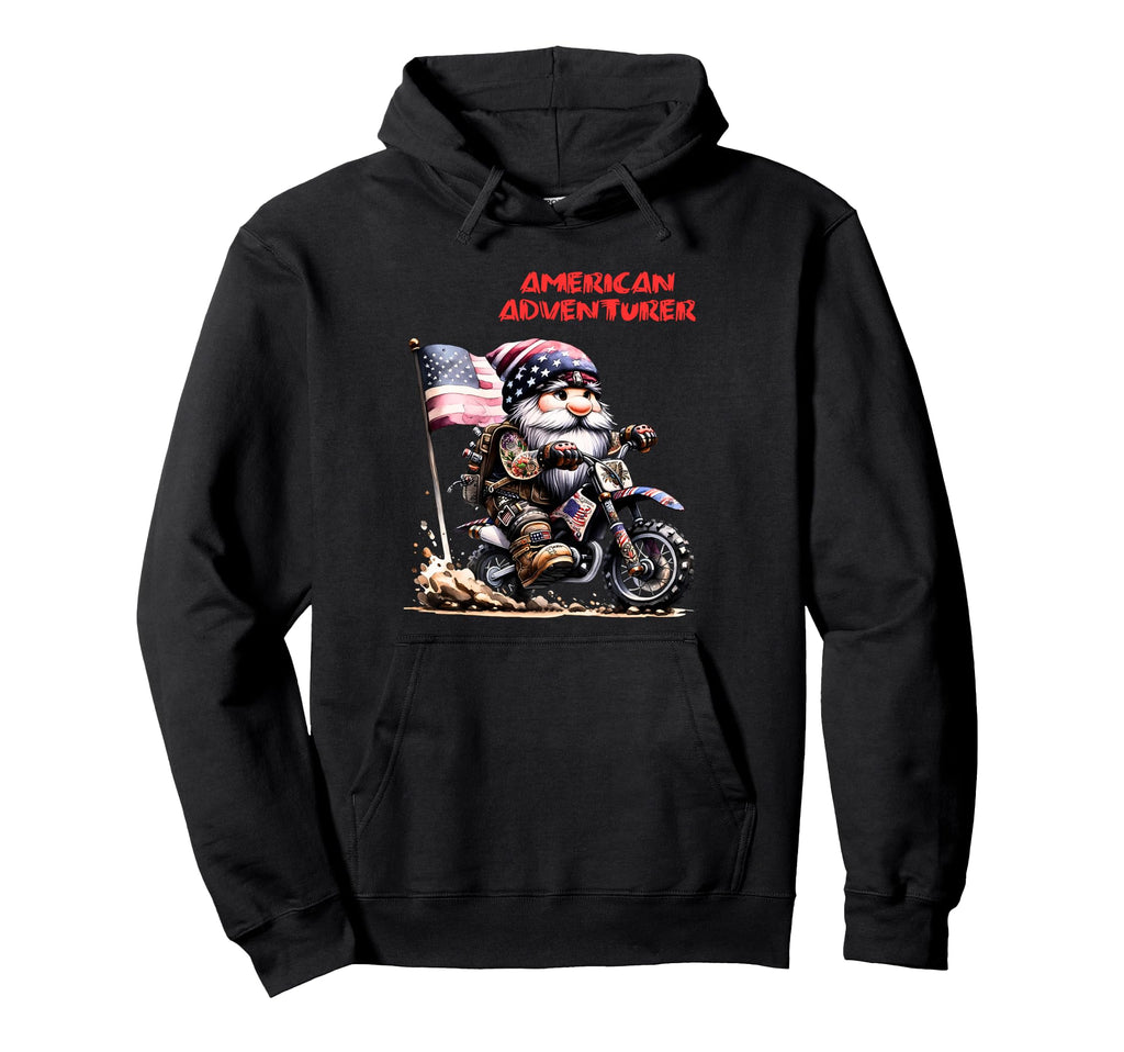 American Patriotic Biker Gnomes Hoodie - Graphic Print Unisex - T-Shirt, Sweatshirt, Hoodie