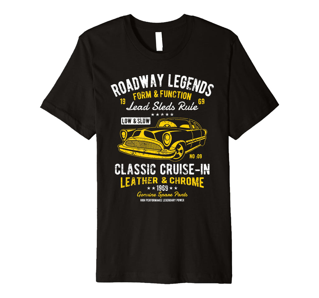 Automotive Nostalgia Car Cruise Distressed T-Shirt - Graphic Print Unisex - T-Shirt, Sweatshirt, Hoodie
