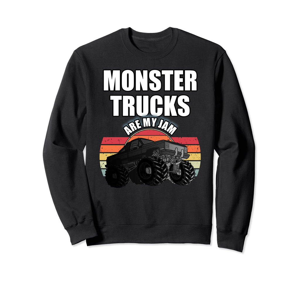 Monster Truck Are My Jam Sunset Sweatshirt - Custom Art Print for Adults - T-Shirt, Sweatshirt, Hoodie