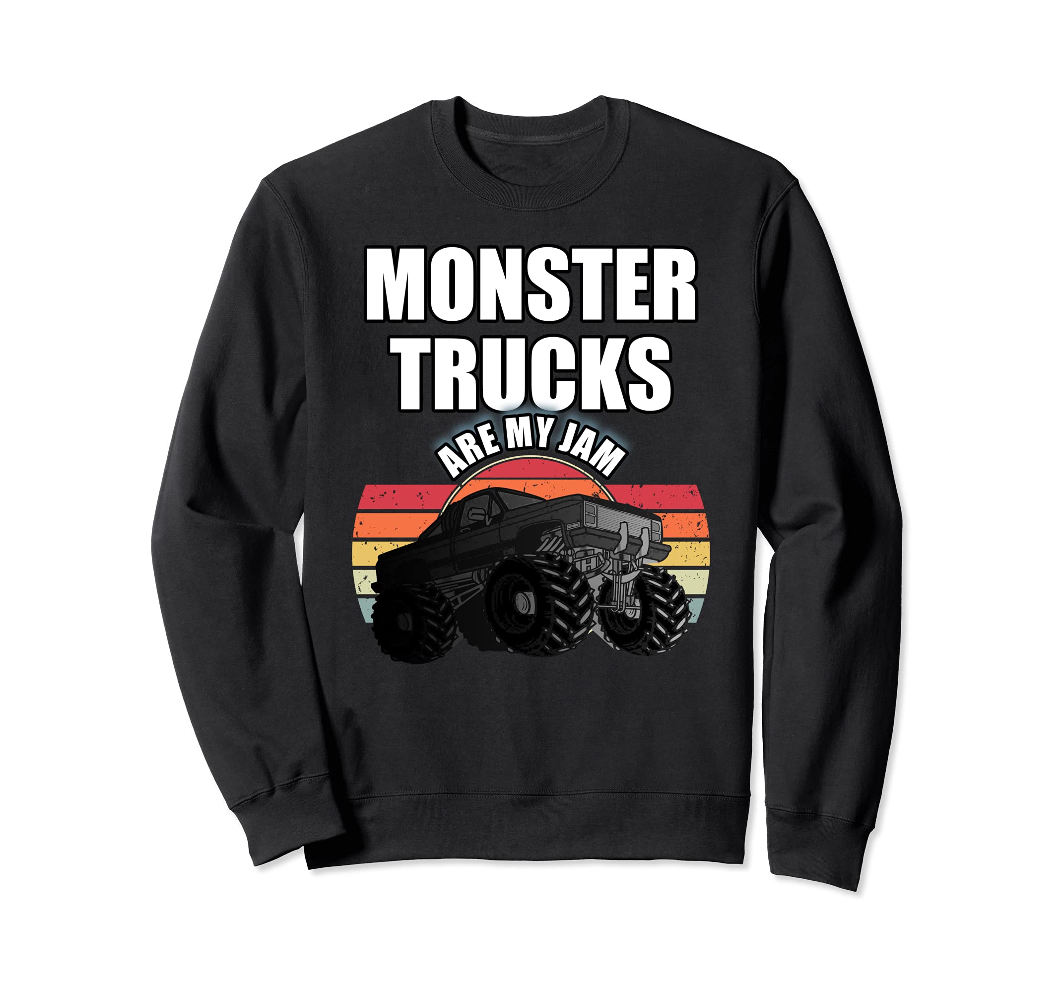 Monster Truck Are My Jam Sunset Sweatshirt - Custom Art Print for Adults - T-Shirt, Sweatshirt, Hoodie