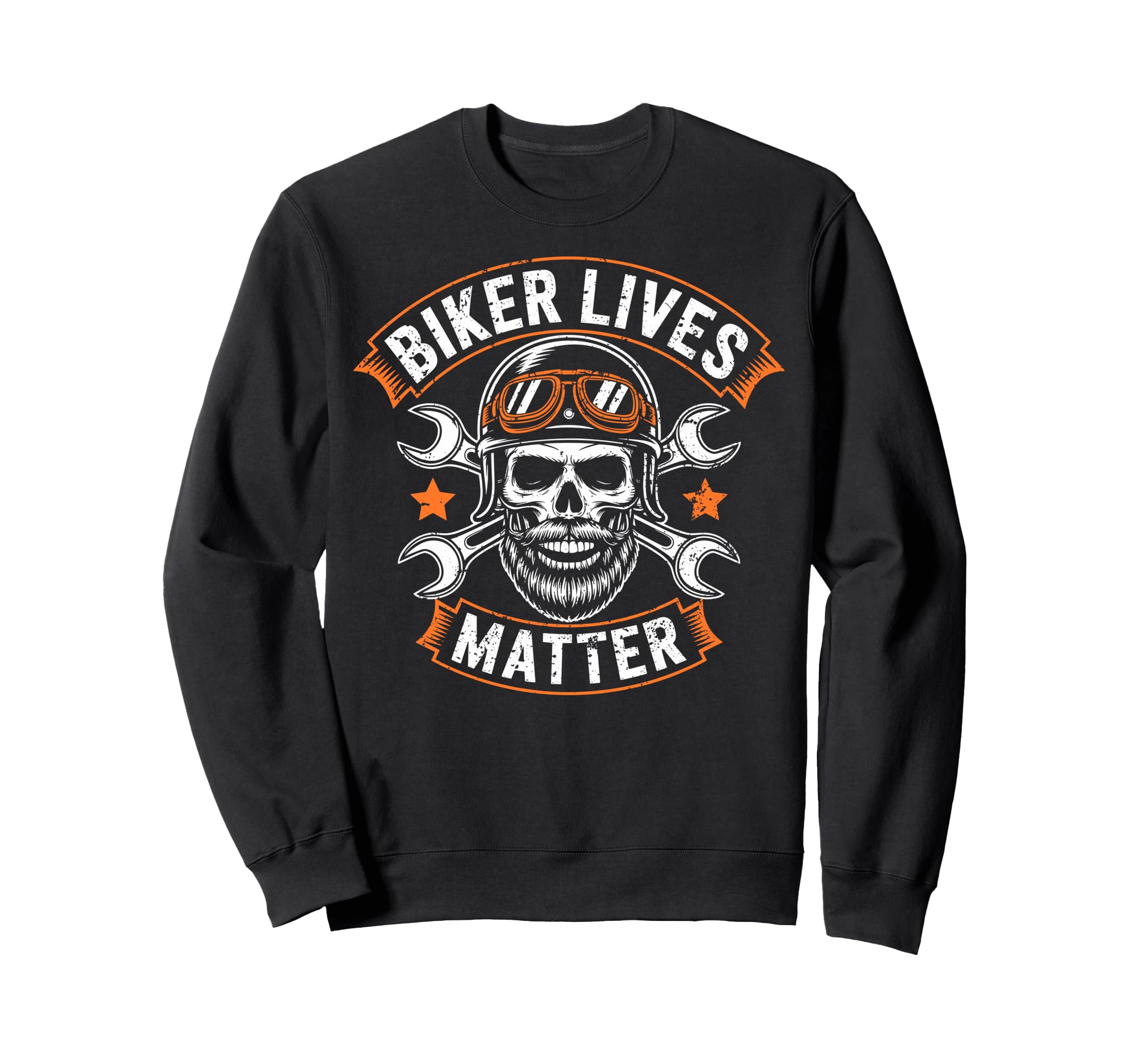 Skull Biker Lives Matter Motorcycles Sweatshirt - Graphic Print Unisex - T-Shirt, Sweatshirt, Hoodie