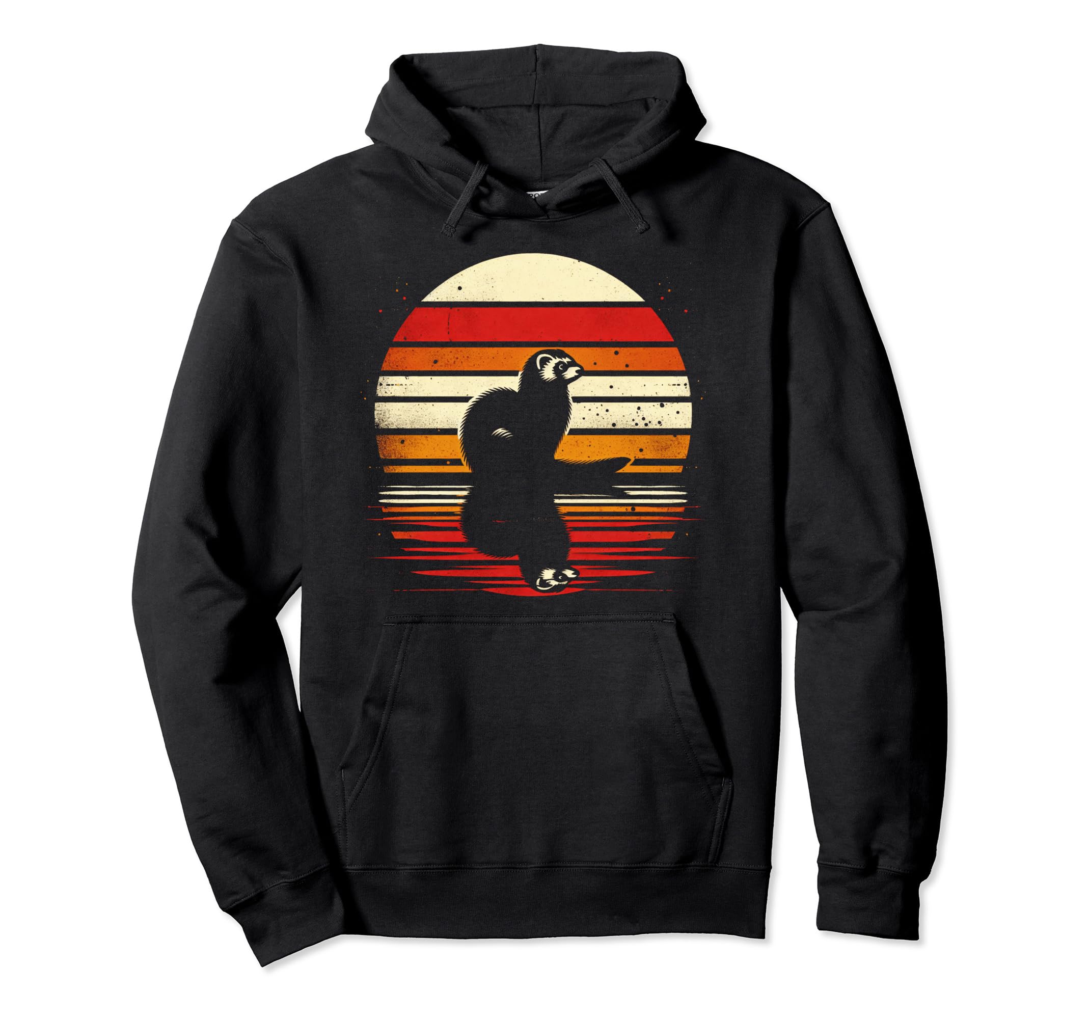 Ferret Sunset Safari 70S Hoodie - Streetwear Style for Adults - T-Shirt, Sweatshirt, Hoodie