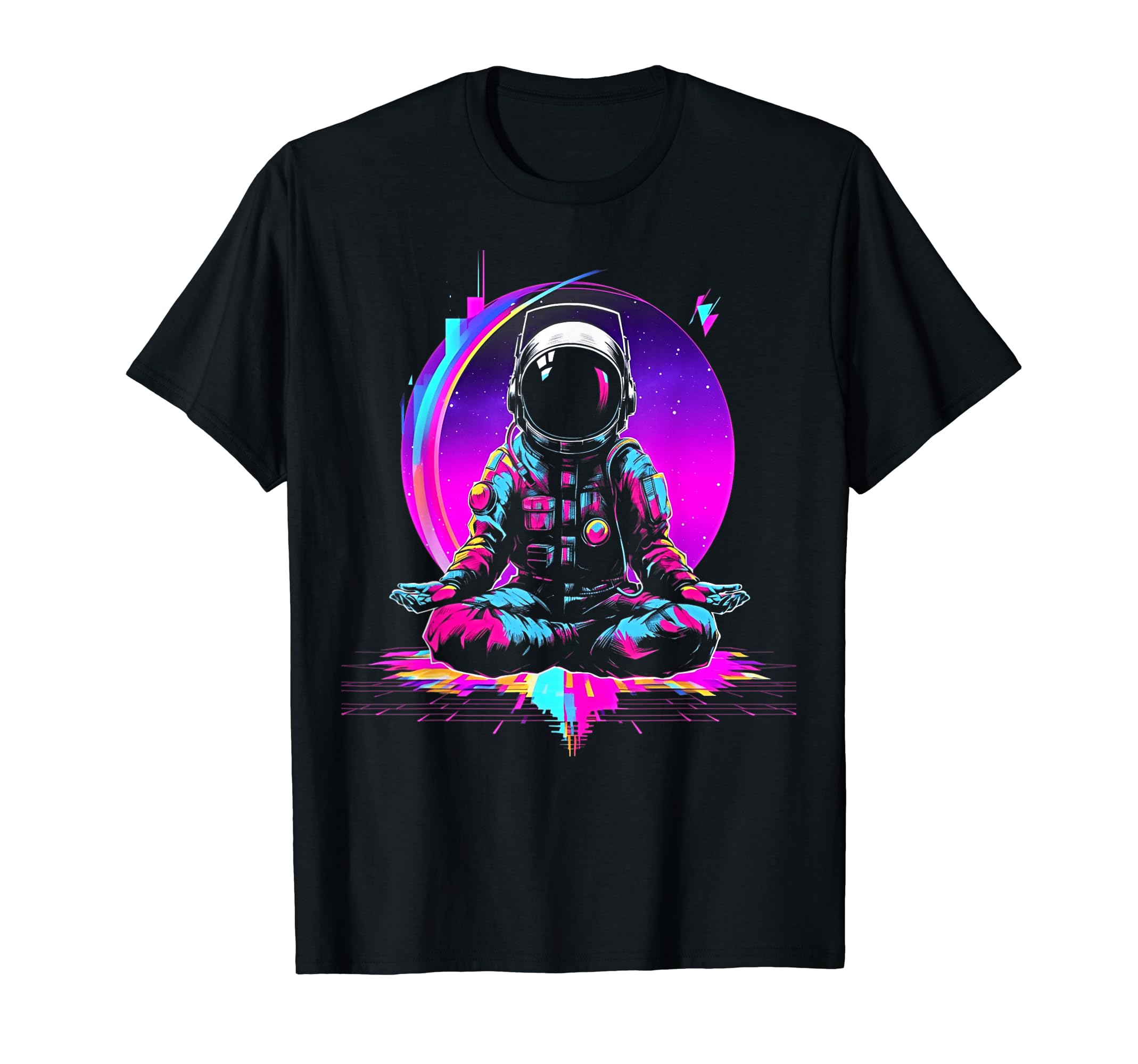 Synthwave Astronaut Cyberpunk 80S Sci T-Shirt - Novelty Apparel Men Women - T-Shirt, Sweatshirt, Hoodie