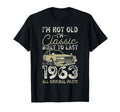 63Rd Birthday Since 1963 Car 63 Year T-Shirt - Minimalist Print Men Women - T-Shirt, Sweatshirt, Hoodie