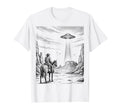 Cowboy Ufo Encounter Western T-Shirt - Casual Everyday Wear Men Women - T-Shirt, Sweatshirt, Hoodie
