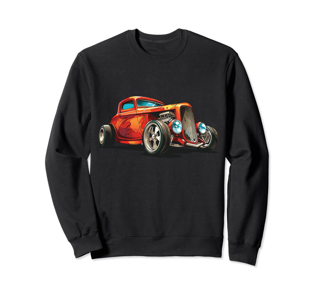 Hotrod Car Illustration Hotrod Sweatshirt - Streetwear Style Men Women - T-Shirt, Sweatshirt, Hoodie