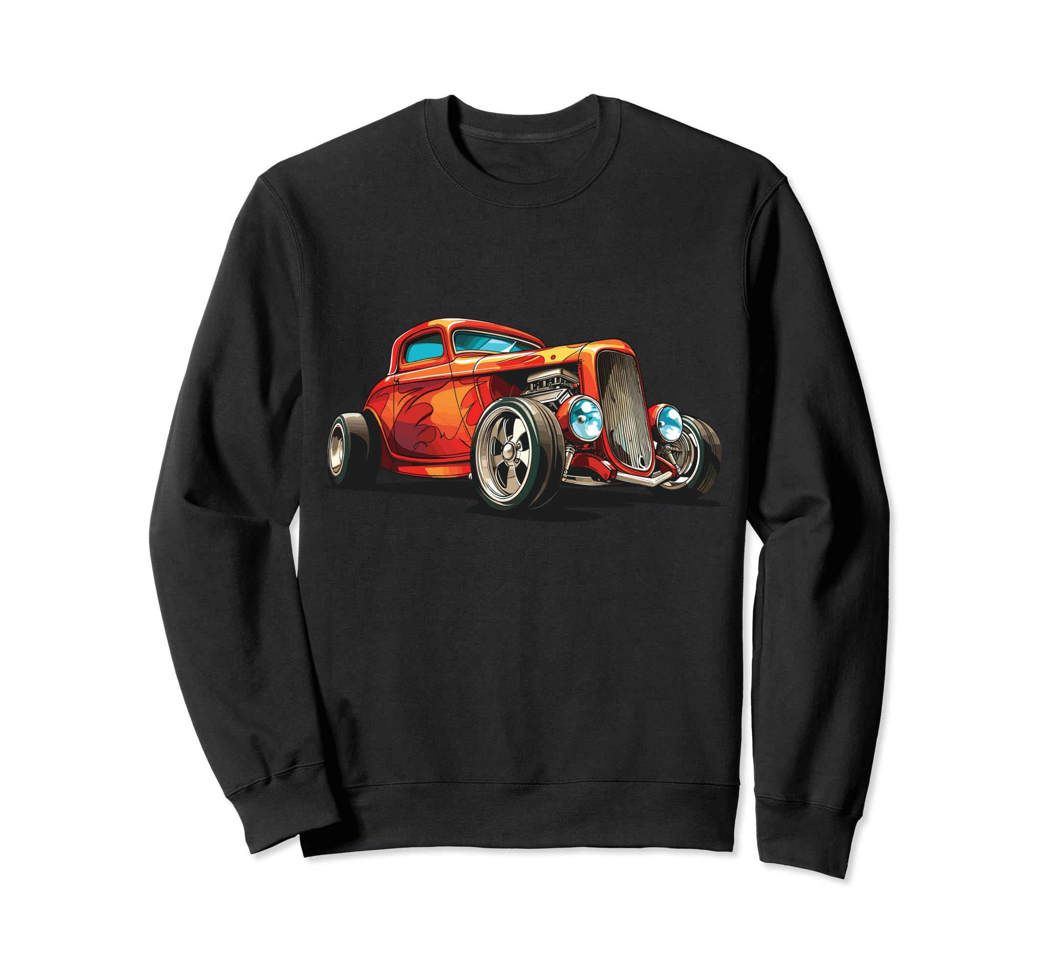 Hotrod Car Illustration Hotrod Sweatshirt - Streetwear Style Men Women - T-Shirt, Sweatshirt, Hoodie