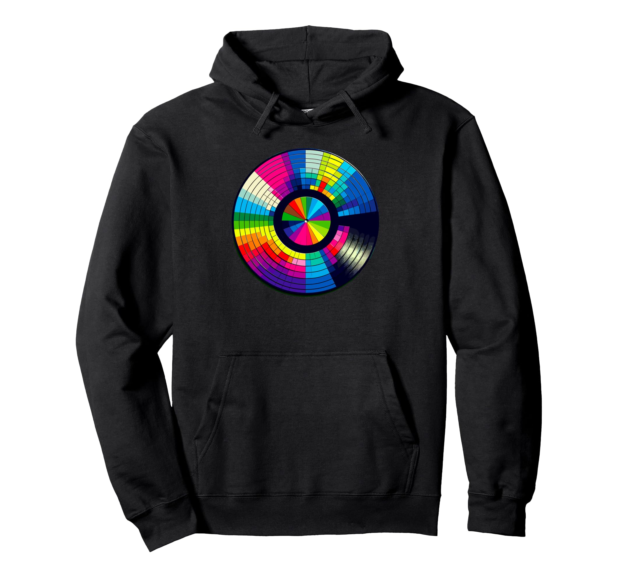Vinyl Record Player Music Hoodie - Fun Novelty Design for Adults - T-Shirt, Sweatshirt, Hoodie