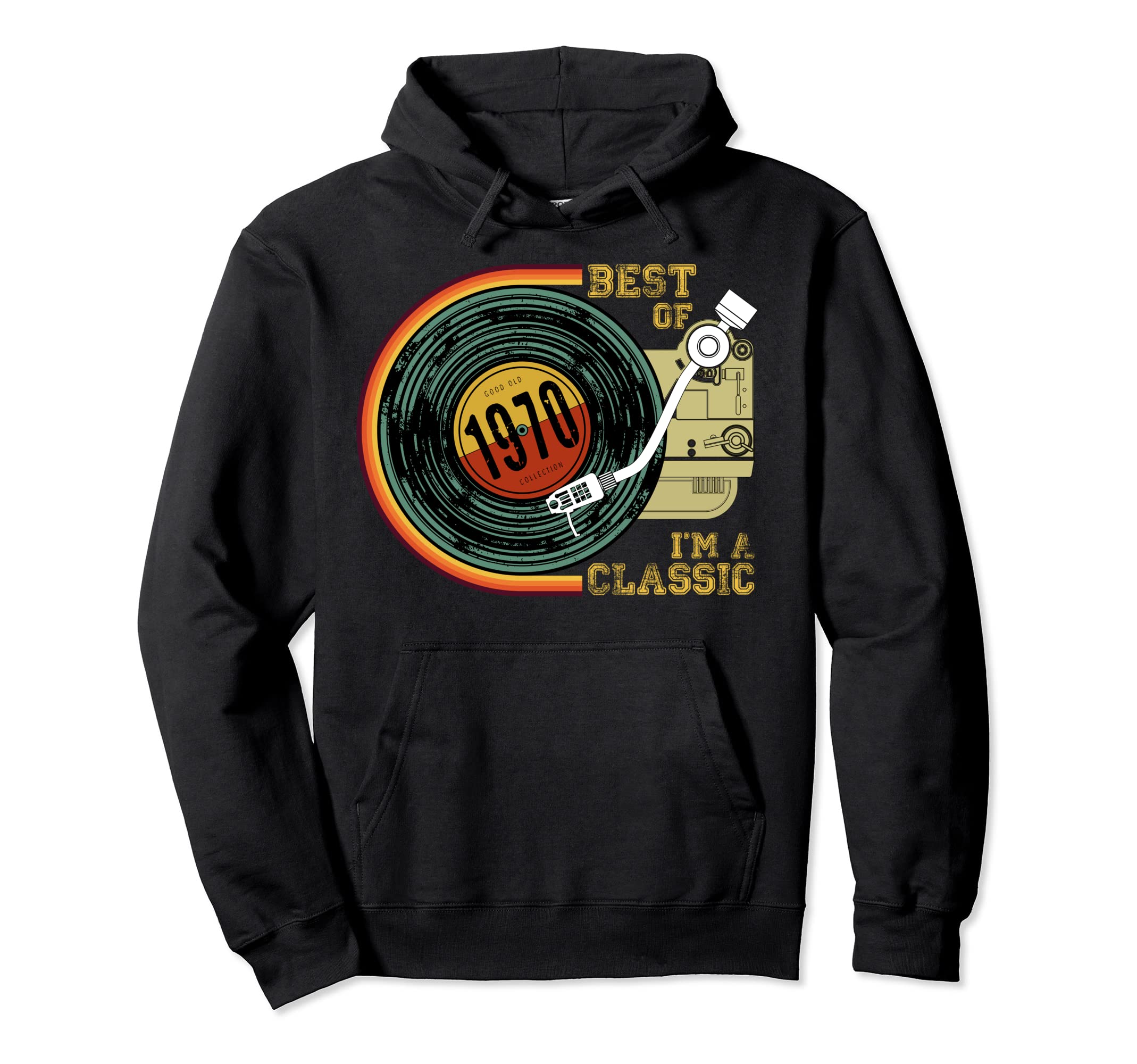 1970S Im 51Th Birthday Vinyl Hoodie - Aesthetic Graphic for Adults - T-Shirt, Sweatshirt, Hoodie