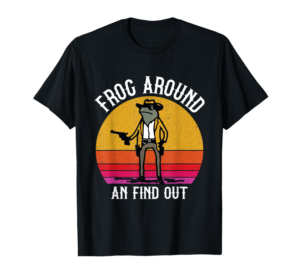 Funny Frog Cowboy Western Culture Mens T-Shirt - Graphic Print for Adults - T-Shirt, Sweatshirt, Hoodie