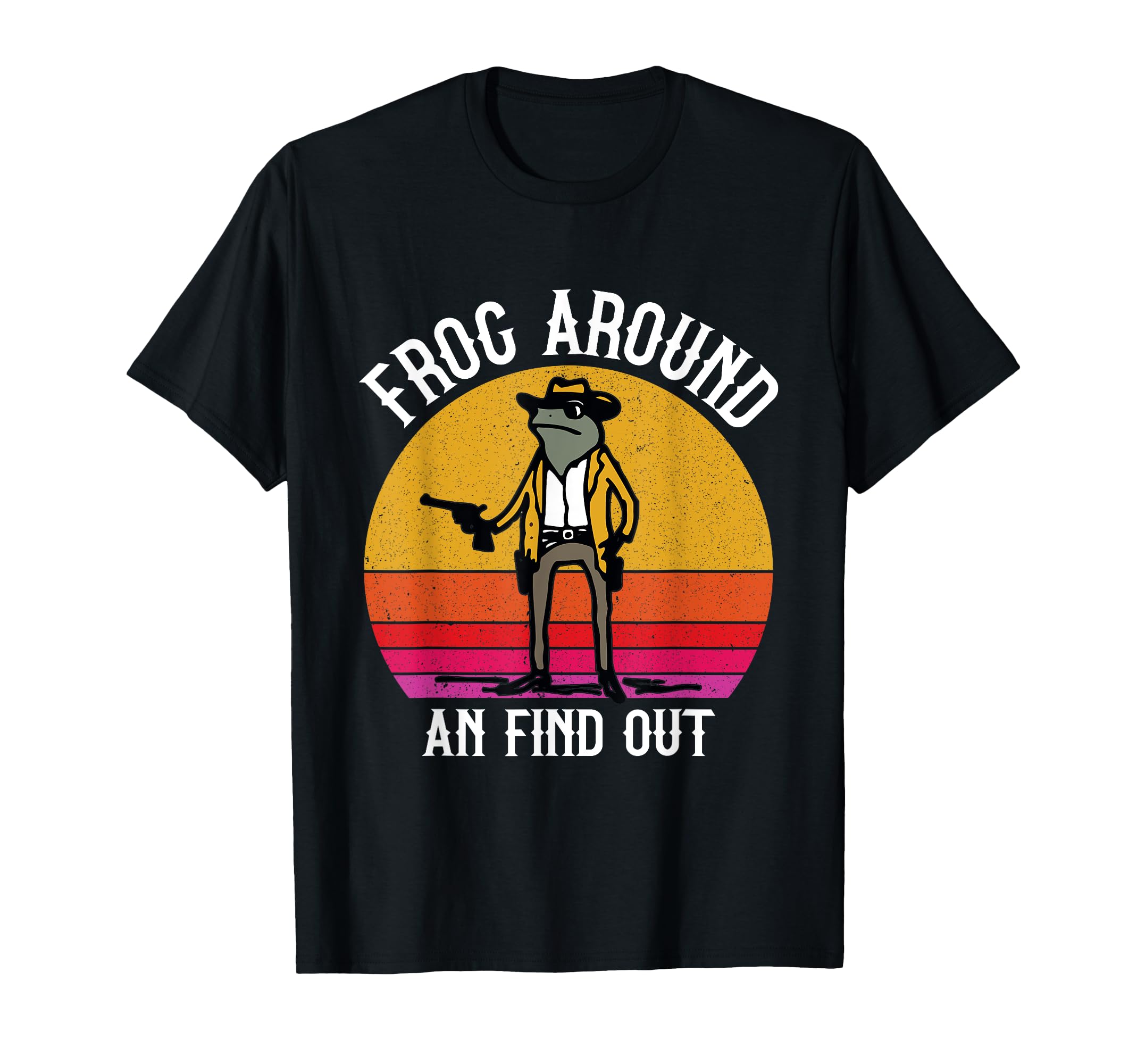 Funny Frog Cowboy Western Culture Mens T-Shirt - Graphic Print for Adults - T-Shirt, Sweatshirt, Hoodie