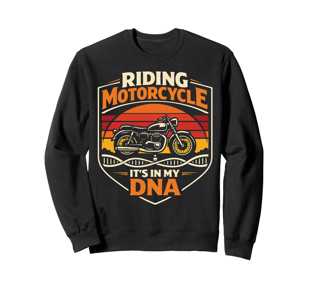 Motorcycle Biker Riding Motorcycle Sweatshirt - Minimalist Print Unisex - T-Shirt, Sweatshirt, Hoodie