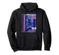 Yokohama City 80S Synthwave Skyline Japan Hoodie - Novelty Apparel Unisex - T-Shirt, Sweatshirt, Hoodie